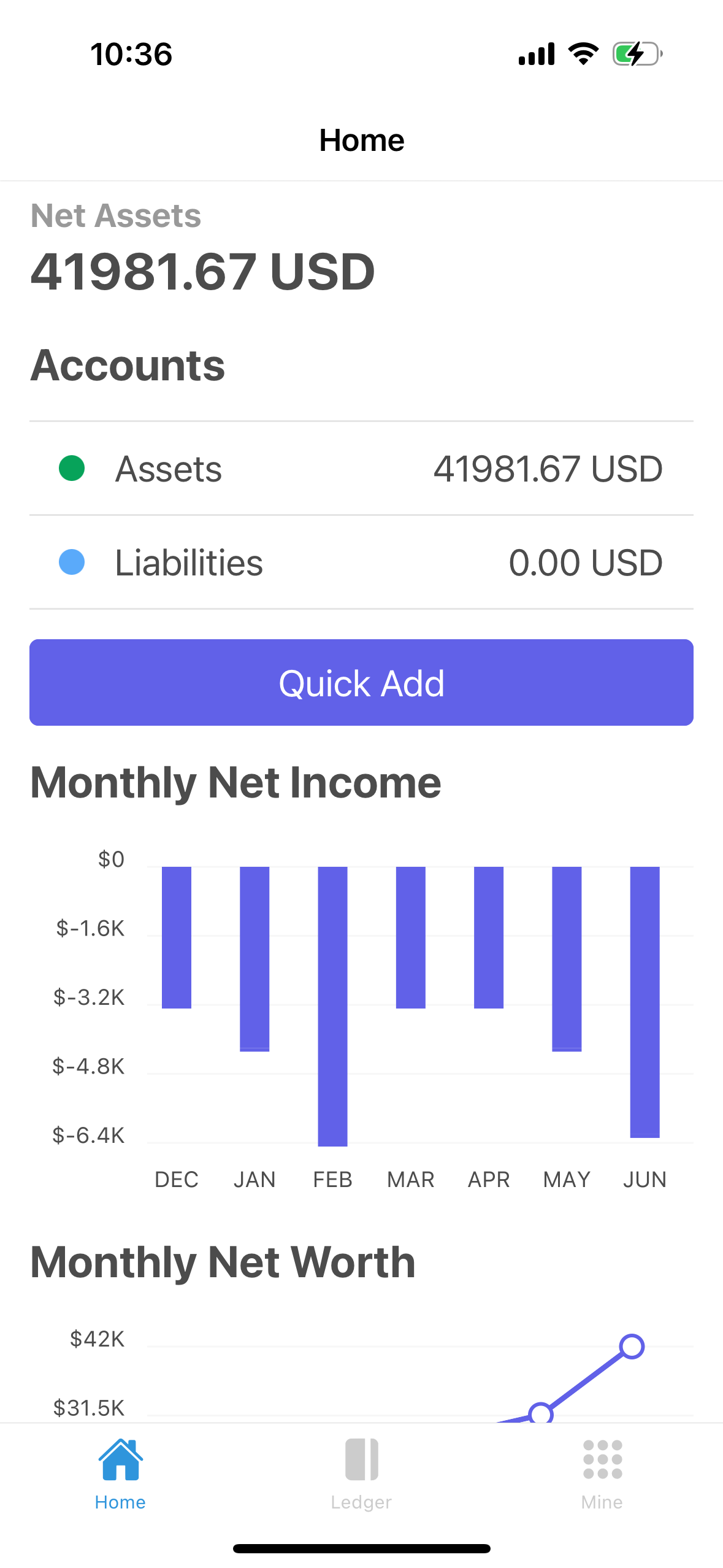Beancount iOS App Screenshot